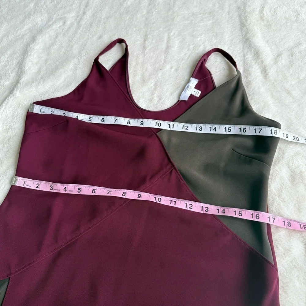 Tome NWOT Collective Two Color Asymmetrical Sleeveless Midi Dress M (8)